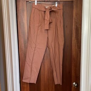 J. Crew Women's Dusty Rose/Mauve Tie-Waist Pleated Trousers